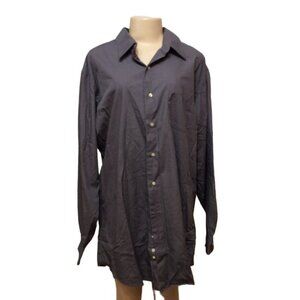 Bill Robinson Dress Shirt Size 17 Dark Gray